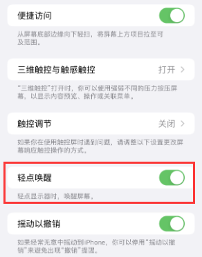 洮南苹果授权维修站分享iPhone轻点无法唤醒怎么办