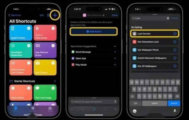 洮南苹果14锁屏维修店分享iPhone14升级iOS16.4后如何创建锁屏快捷方式 